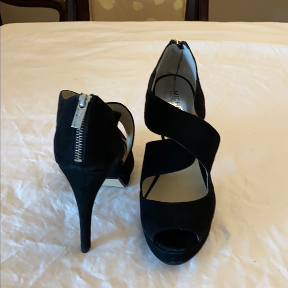 Michael Kors black suede heels.
